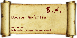 Boczor Amélia névjegykártya